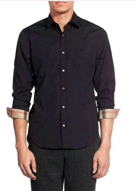 long sleeve burberry button up shirt|Burberry button up shirt men.